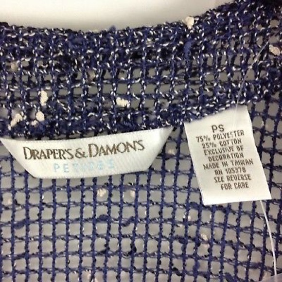 Drapers and Damons Lace Net Top Blouse Shirt S - Picture 2 of 3